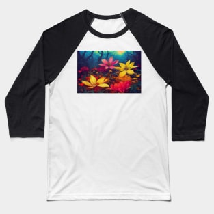 colourful autumn flowers Baseball T-Shirt